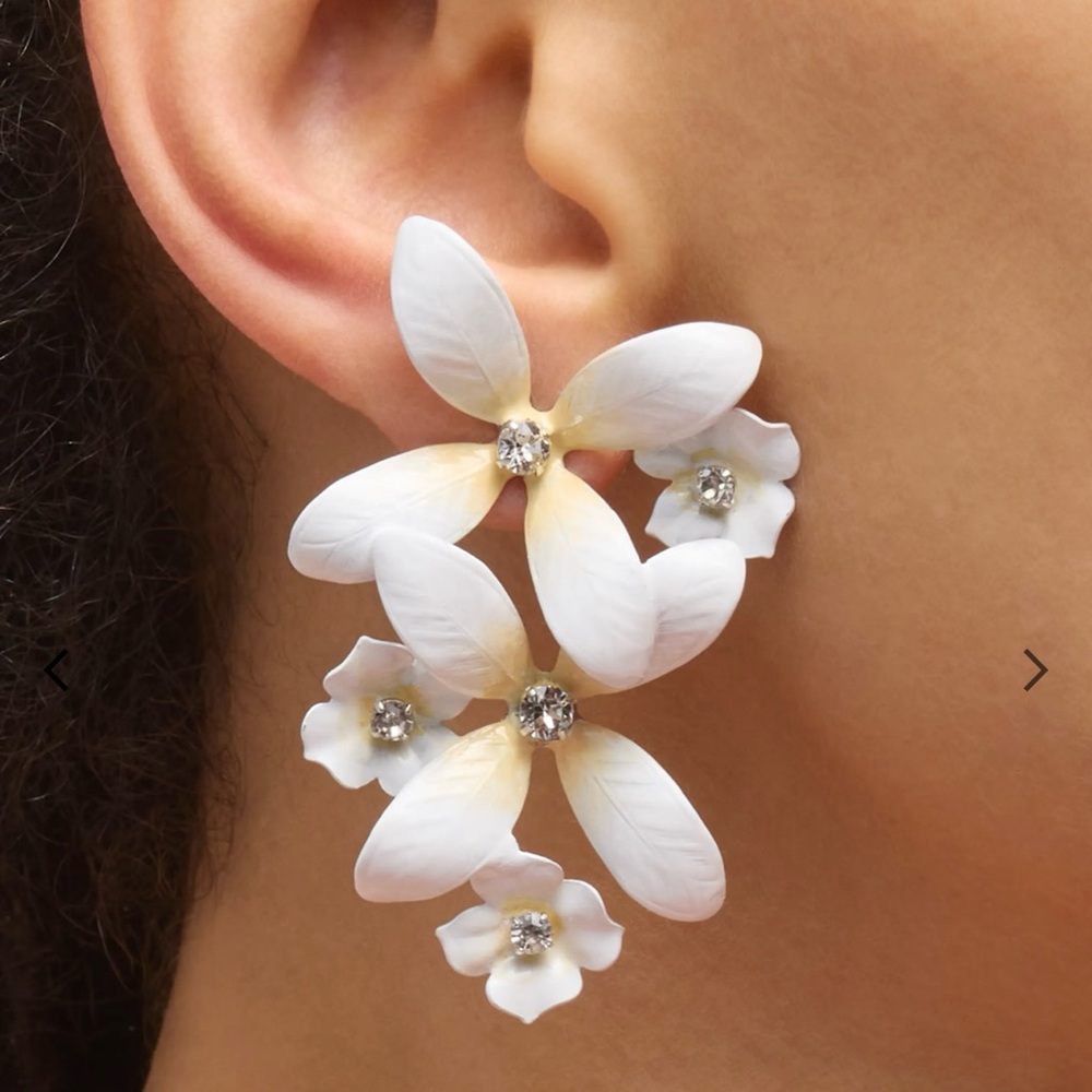 Never worn Jennifer Behr Clarissa Snow Earrings